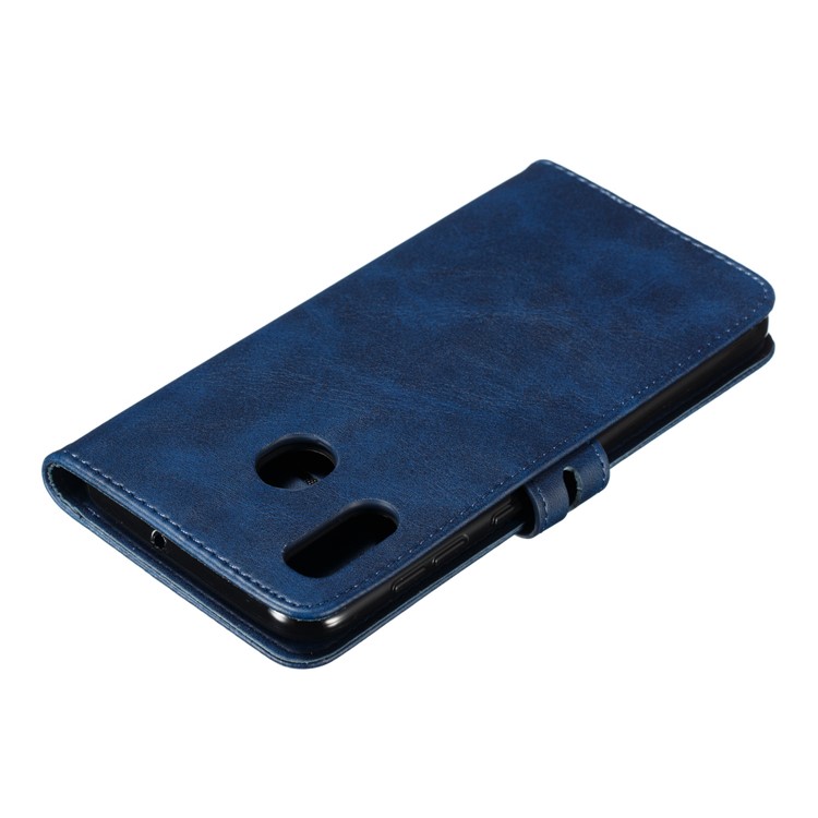 Imprinted Cat Pattern Leather Wallet Cover for Samsung Galaxy A20 / A30 - Blue-8