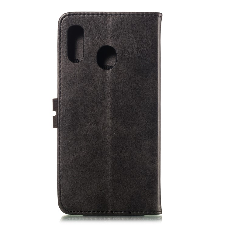 Imprinted Cat Pattern Leather Wallet Cover for Samsung Galaxy A20 / A30 - Black-3