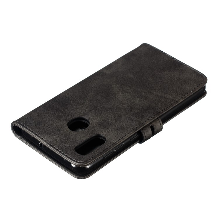 Imprinted Cat Pattern Leather Wallet Cover for Samsung Galaxy A20 / A30 - Black-8