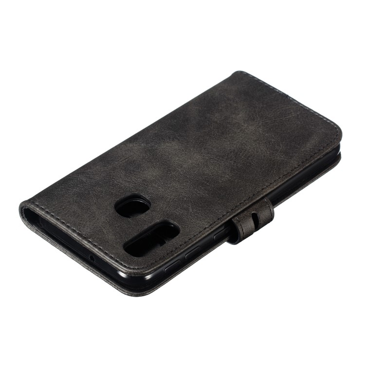 For Samsung Galaxy A40 Imprinted Cat Pattern Leather Wallet Cover Phone Case - Black-8