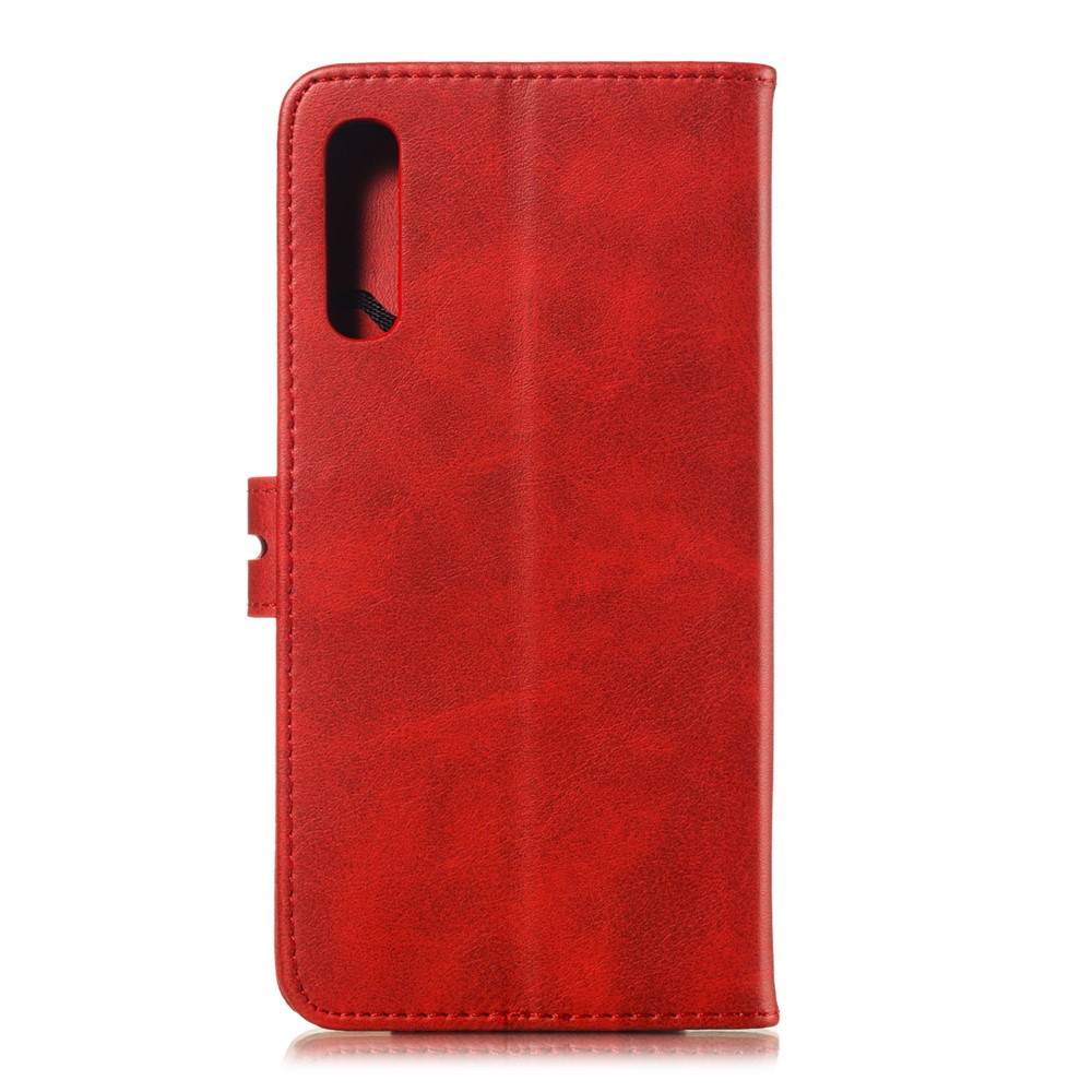 For Samsung Galaxy A50 Imprinted Cat Pattern Leather Wallet Case Cover - Red-3