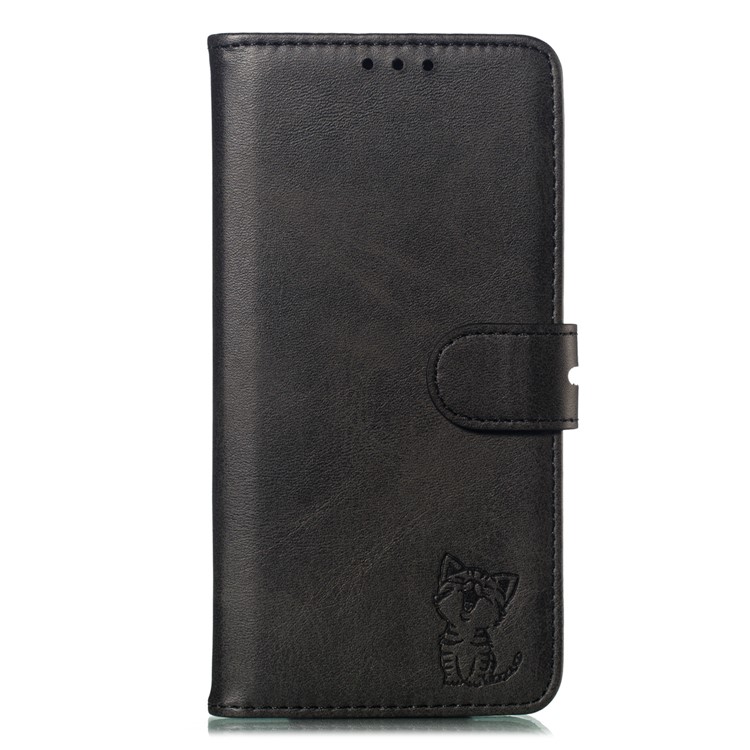 Estampado Gato Padrão Carteira De Couro Telefone Case Para Samsung Galaxy A70 - Preto-2