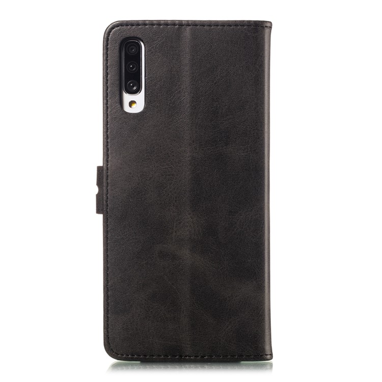 Estampado Gato Padrão Carteira De Couro Telefone Case Para Samsung Galaxy A70 - Preto-3