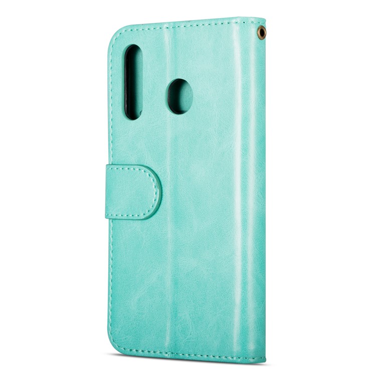 Zipper Wallet Flip Leather Phone Cover with Strap for Samsung Galaxy A20e - Green-3