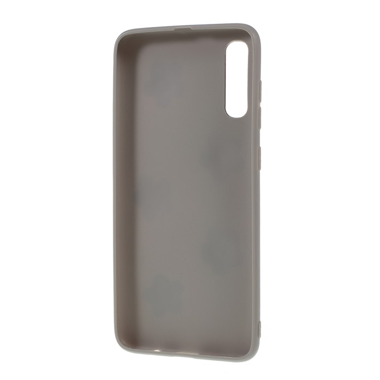 Colorful Flower TPU Phone Case Cover for Samsung Galaxy A70 - Brown-3
