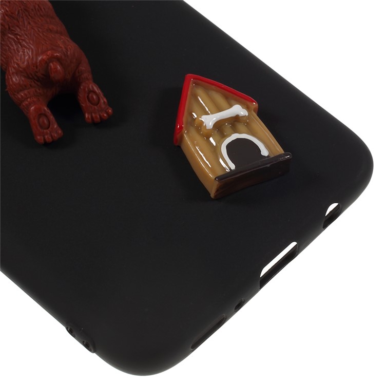 Dog Doll TPU Phone Case Cover for Samsung Galaxy A70 - Black-5