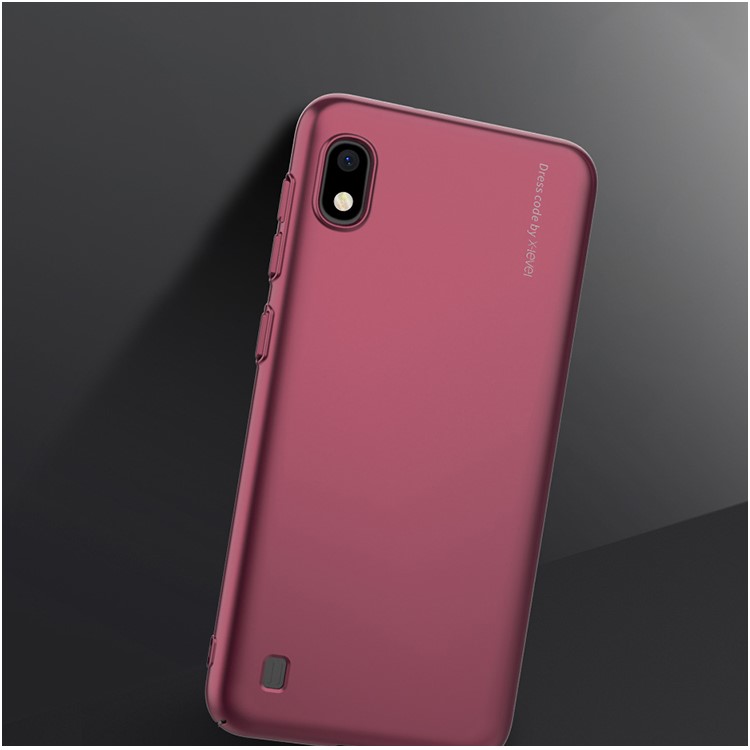 X-LEVEL Ultra-thin Frosted TPU Phone Cover Case for Samsung Galaxy A10 - Wine Red-1