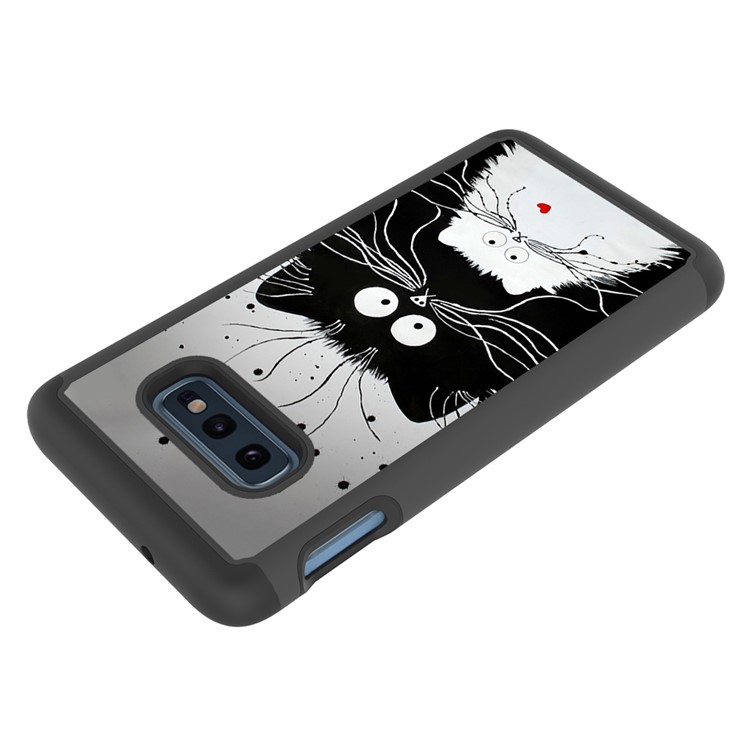Pattern Printing TPU + PC Detachable 2-in-1 Hybrid Case for Samsung Galaxy S10e - Couple Cats-5