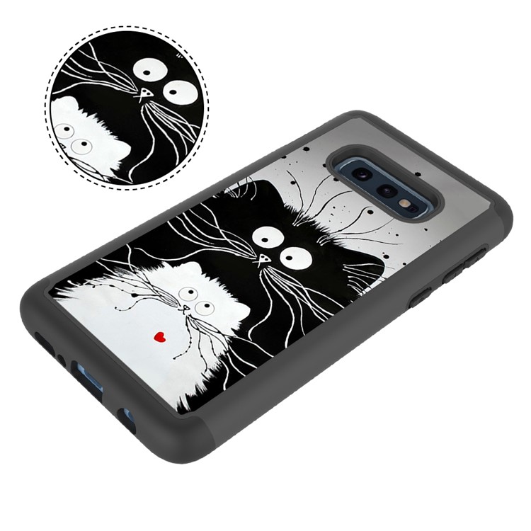 Pattern Printing TPU + PC Detachable 2-in-1 Hybrid Case for Samsung Galaxy S10e - Couple Cats-6