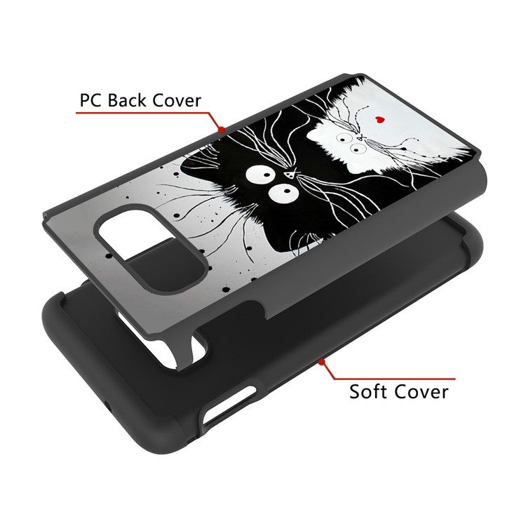 Pattern Printing TPU + PC Detachable 2-in-1 Hybrid Case for Samsung Galaxy S10e - Couple Cats-7
