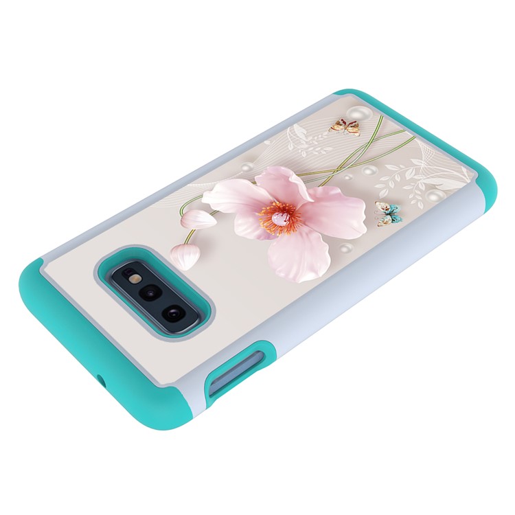 Pattern Printing TPU + PC Detachable 2-in-1 Hybrid Case for Samsung Galaxy S10e - Pink Flower-5