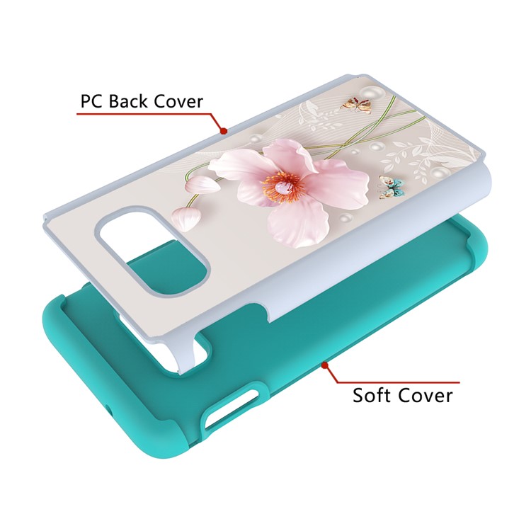 Pattern Printing TPU + PC Detachable 2-in-1 Hybrid Case for Samsung Galaxy S10e - Pink Flower-7