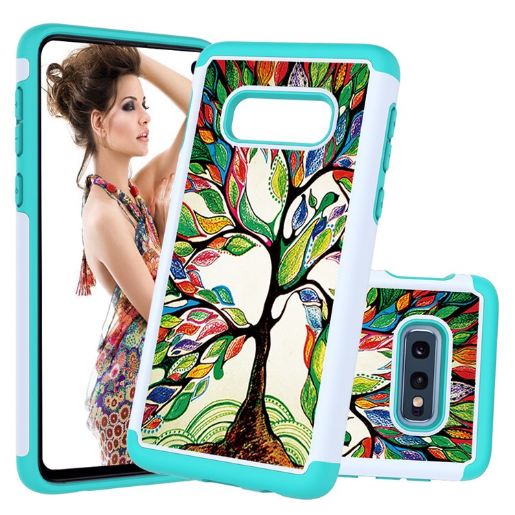 Pattern Printing TPU + PC Detachable 2-in-1 Hybrid Case for Samsung Galaxy S10e - Life Tree-1