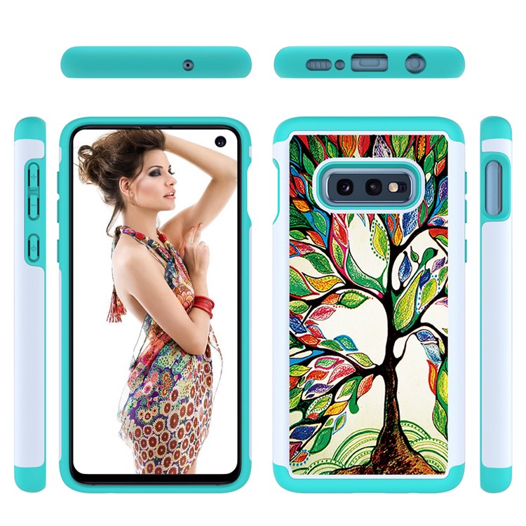 Pattern Printing TPU + PC Detachable 2-in-1 Hybrid Case for Samsung Galaxy S10e - Life Tree-2