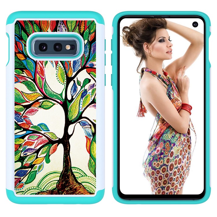 Pattern Printing TPU + PC Detachable 2-in-1 Hybrid Case for Samsung Galaxy S10e - Life Tree-4