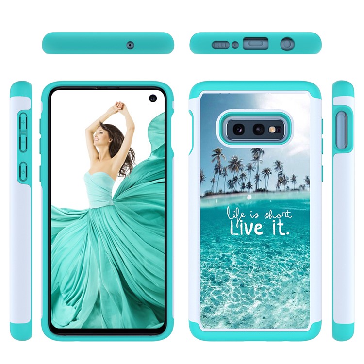 Pattern Printing TPU + PC Detachable 2-in-1 Hybrid Case for Samsung Galaxy S10e - Sea Water-2