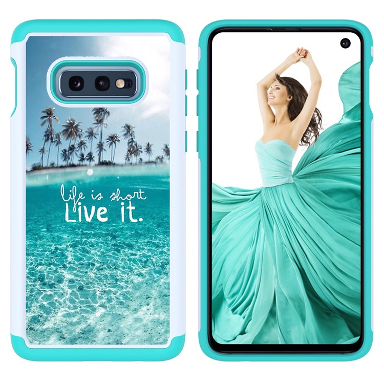 Pattern Printing TPU + PC Detachable 2-in-1 Hybrid Case for Samsung Galaxy S10e - Sea Water-4