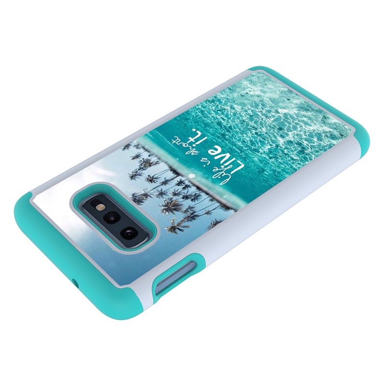 Pattern Printing TPU + PC Detachable 2-in-1 Hybrid Case for Samsung Galaxy S10e - Sea Water-5