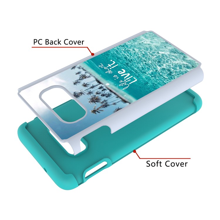 Pattern Printing TPU + PC Detachable 2-in-1 Hybrid Case for Samsung Galaxy S10e - Sea Water-7