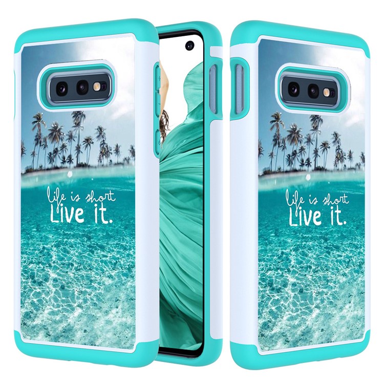 Pattern Printing TPU + PC Detachable 2-in-1 Hybrid Case for Samsung Galaxy S10e - Sea Water-8