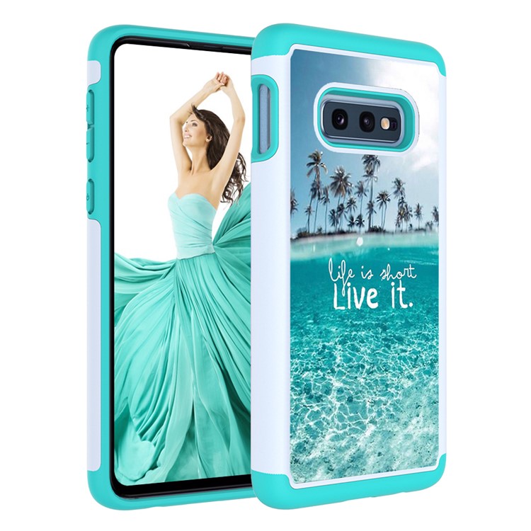 Pattern Printing TPU + PC Detachable 2-in-1 Hybrid Case for Samsung Galaxy S10e - Sea Water-9