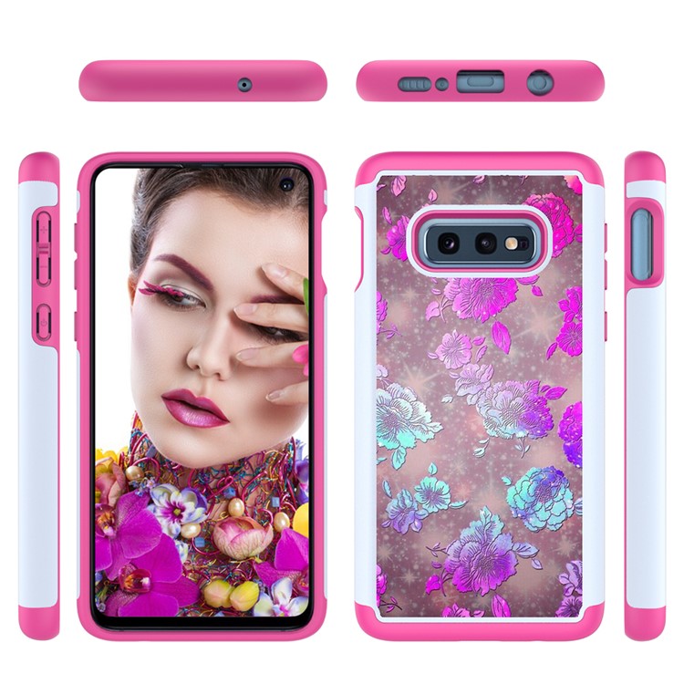 Pattern Printing TPU + PC Detachable 2-in-1 Hybrid Case for Samsung Galaxy S10e - Flowers-2