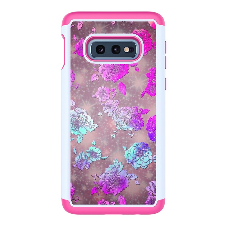 Pattern Printing TPU + PC Detachable 2-in-1 Hybrid Case for Samsung Galaxy S10e - Flowers-3