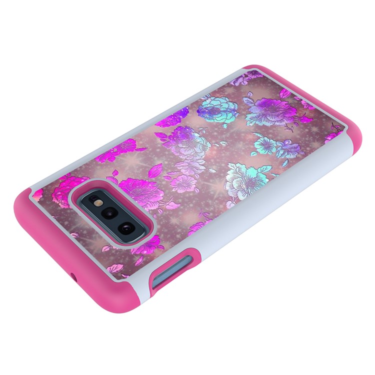 Pattern Printing TPU + PC Detachable 2-in-1 Hybrid Case for Samsung Galaxy S10e - Flowers-5