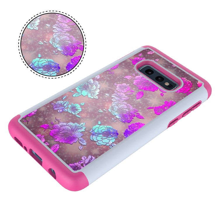 Pattern Printing TPU + PC Detachable 2-in-1 Hybrid Case for Samsung Galaxy S10e - Flowers-6