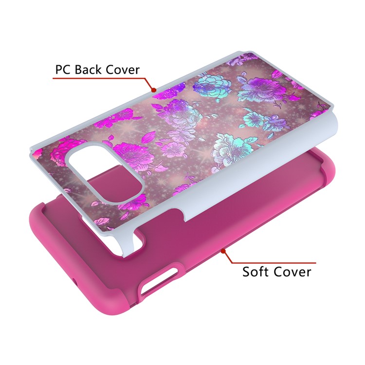 Pattern Printing TPU + PC Detachable 2-in-1 Hybrid Case for Samsung Galaxy S10e - Flowers-7