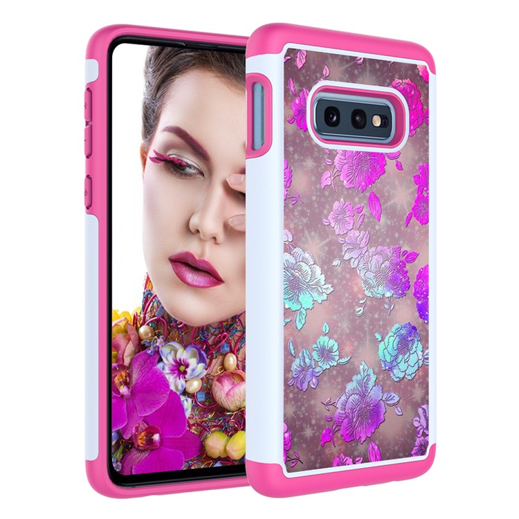 Pattern Printing TPU + PC Detachable 2-in-1 Hybrid Case for Samsung Galaxy S10e - Flowers-9