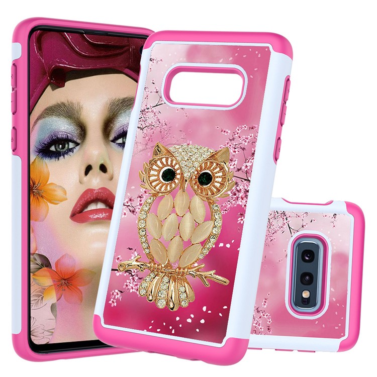 Pattern Printing TPU + PC Detachable 2-in-1 Hybrid Case for Samsung Galaxy S10e - Owl-1
