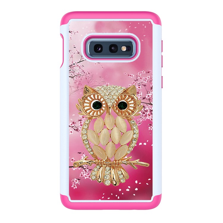 Pattern Printing TPU + PC Detachable 2-in-1 Hybrid Case for Samsung Galaxy S10e - Owl-3
