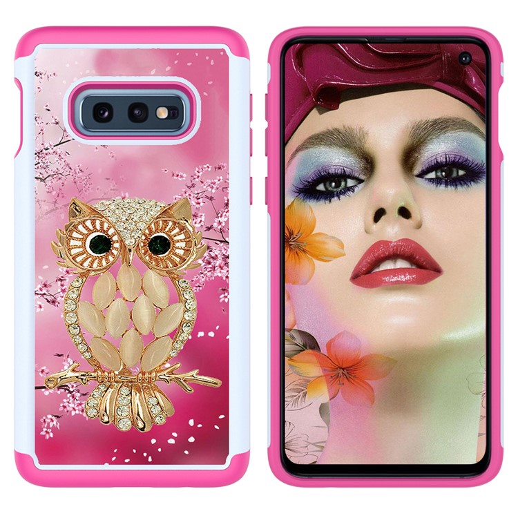 Pattern Printing TPU + PC Detachable 2-in-1 Hybrid Case for Samsung Galaxy S10e - Owl-4