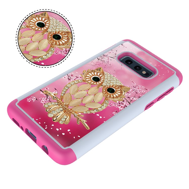Pattern Printing TPU + PC Detachable 2-in-1 Hybrid Case for Samsung Galaxy S10e - Owl-6