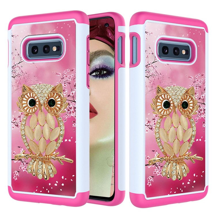 Pattern Printing TPU + PC Detachable 2-in-1 Hybrid Case for Samsung Galaxy S10e - Owl-8