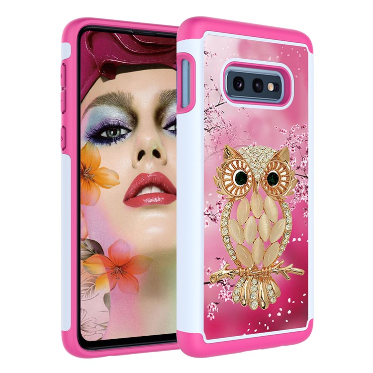 Pattern Printing TPU + PC Detachable 2-in-1 Hybrid Case for Samsung Galaxy S10e - Owl-9