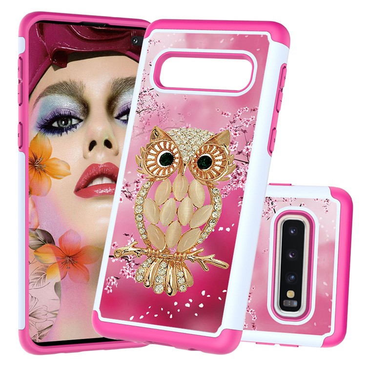 

Shock-proof Pattern Printing TPU + PC Detachable 2-in-1 Hybrid Case for Samsung Galaxy Plus - Owl, Galaxy S10 Plus
