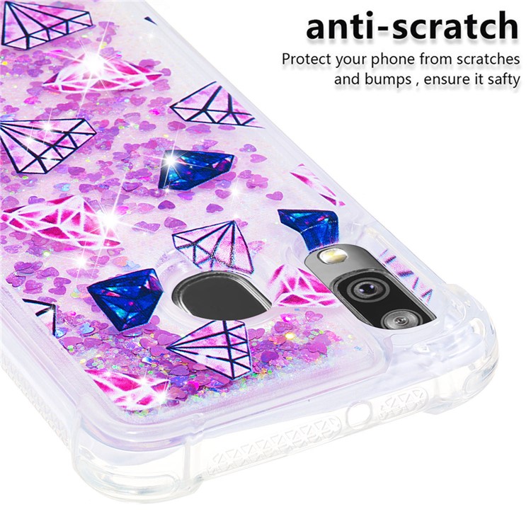 Coquille En TPU Pour Combinaison De Poudre De Paillettes Pour Samsung Galaxy A40 - Diamant-5