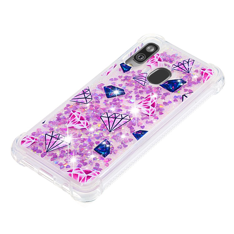 Coquille En TPU Pour Combinaison De Poudre De Paillettes Pour Samsung Galaxy A40 - Diamant-6
