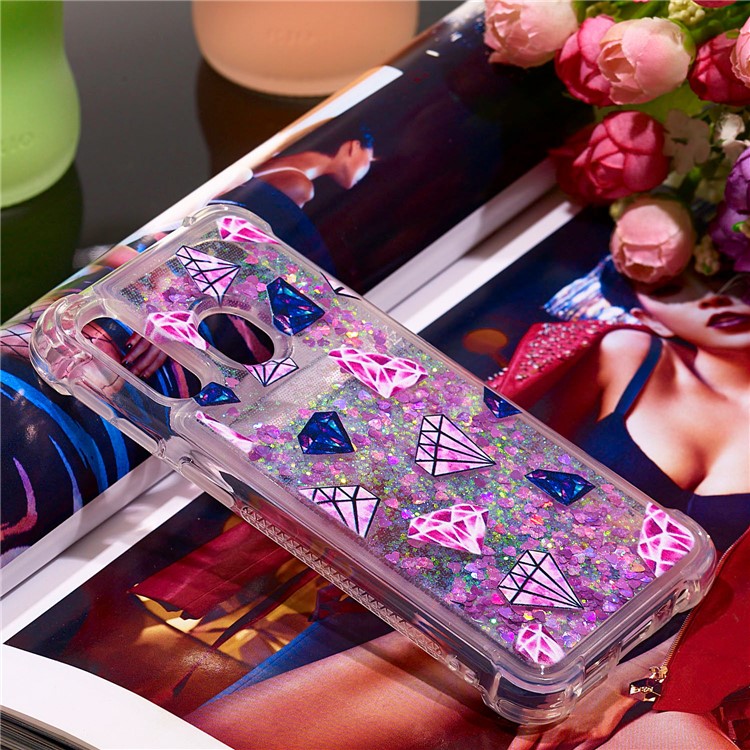 Coquille En TPU Pour Combinaison De Poudre De Paillettes Pour Samsung Galaxy A40 - Diamant-7