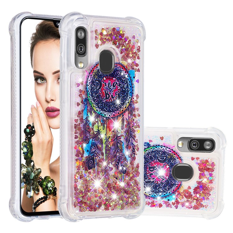 Coquille En TPU Pour Combinaison De Poudre De Paillettes Pour Samsung Galaxy A40 - Carillons Éoliens Colorés-1
