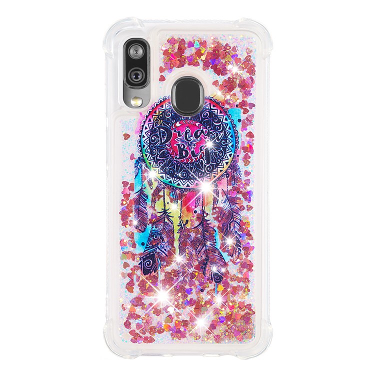 Coquille En TPU Pour Combinaison De Poudre De Paillettes Pour Samsung Galaxy A40 - Carillons Éoliens Colorés-2