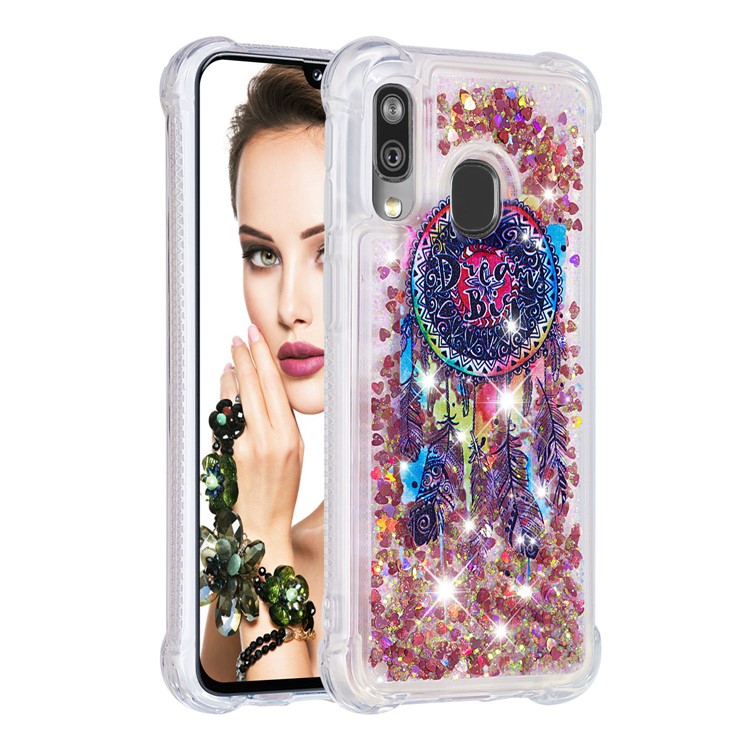 Coquille En TPU Pour Combinaison De Poudre De Paillettes Pour Samsung Galaxy A40 - Carillons Éoliens Colorés-3