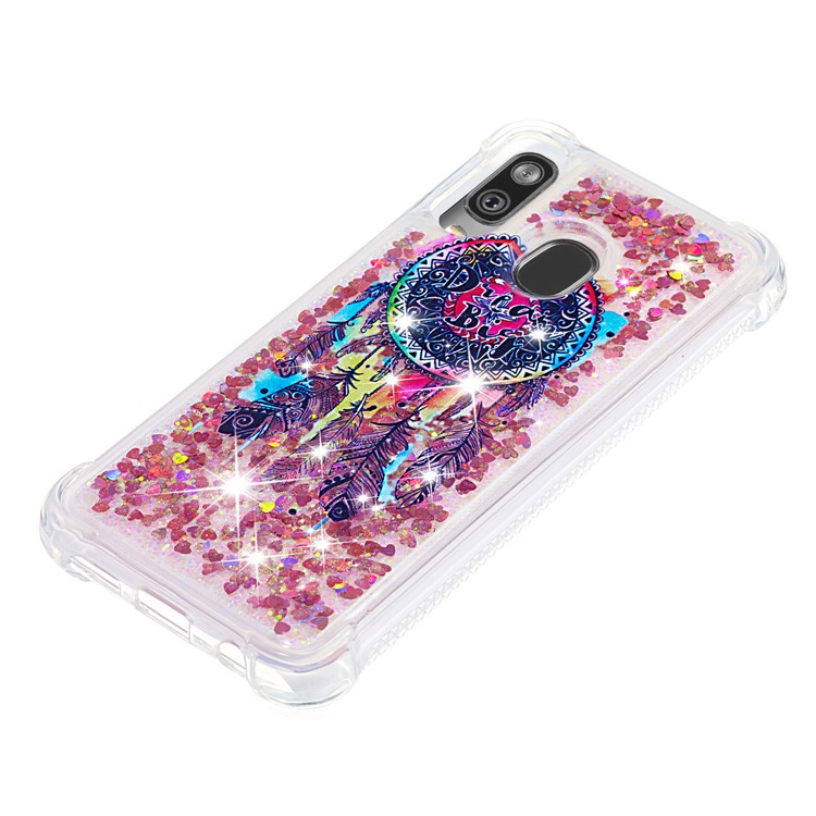 Coquille En TPU Pour Combinaison De Poudre De Paillettes Pour Samsung Galaxy A40 - Carillons Éoliens Colorés-6