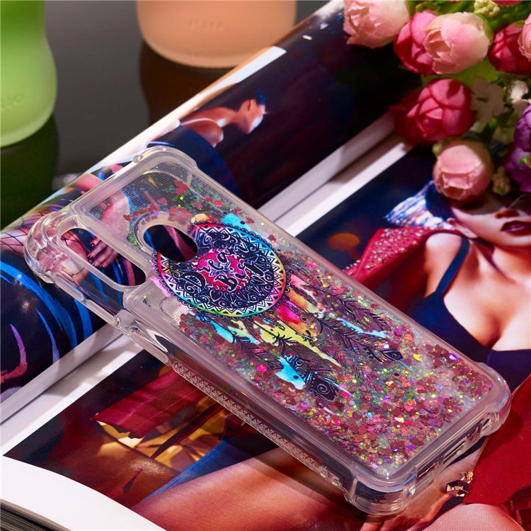 Coquille En TPU Pour Combinaison De Poudre De Paillettes Pour Samsung Galaxy A40 - Carillons Éoliens Colorés-7