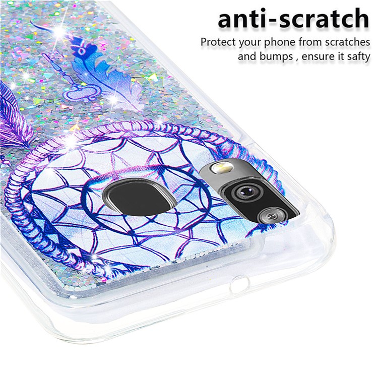 Patterned Quicksand TPU Shockproof Shell for Samsung Galaxy A40 - Colorful Dream Catcher-5