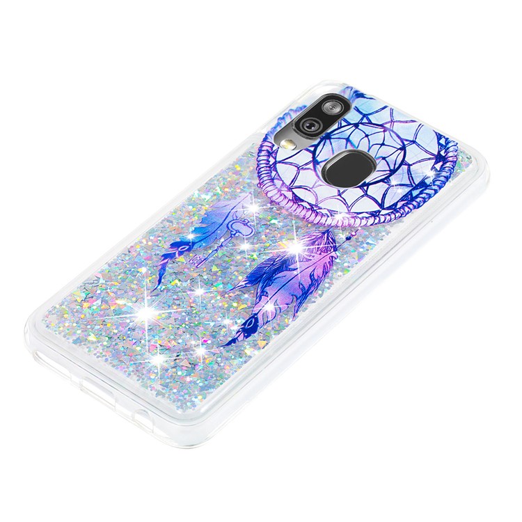 Patterned Quicksand TPU Shockproof Shell for Samsung Galaxy A40 - Colorful Dream Catcher-6