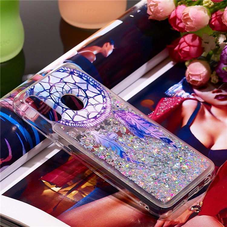 Patterned Quicksand TPU Shockproof Shell for Samsung Galaxy A40 - Colorful Dream Catcher-7