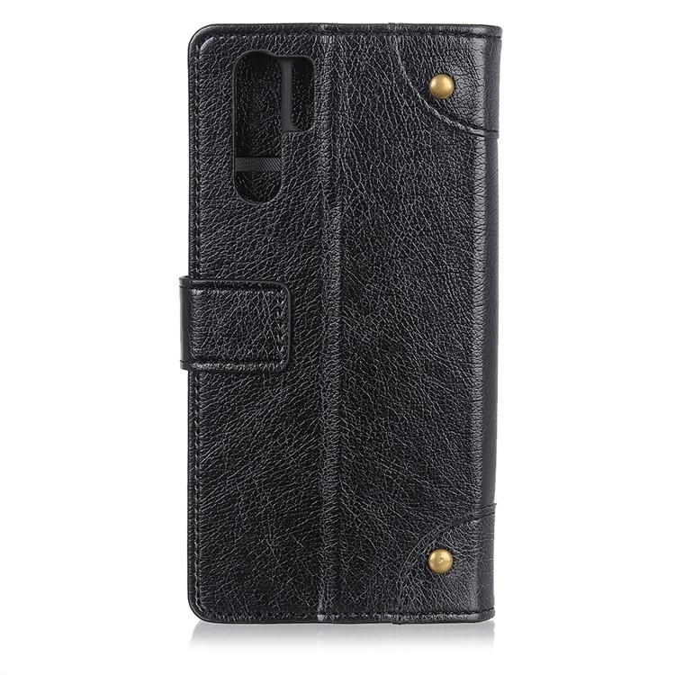 Wallet Leather Stand Phone Cover Case for Samsung Galaxy Note10 Pro- Black-3